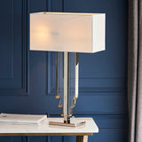 Crystal Cascade Table Lamp With Cream Shade - Interiors 1900 63475