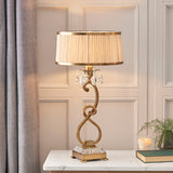 Oksana Antique Brass Medium Table Lamp With Beige Shade - Interiors 1900 63523
