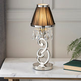 Oksana Nickel Small Table Lamp With Black Shade - Interiors 1900 63525