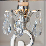 Oksana Nickel Twin Table Lamp With White Shades - Interiors 1900 63528