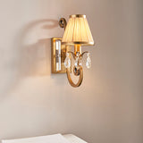 Oksana Antique Brass Single Wall Light With Beige Shade - Interiors 1900 63538