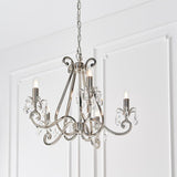 Oksana Nickel 5 Light Chandelier - Interiors 1900 UL1P5N