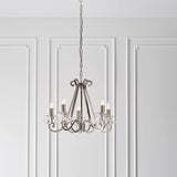 Oksana Nickel 5 Light Chandelier - Interiors 1900 UL1P5N