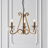 Oksana Antique Brass 3 Light Chandelier - Interiors 1900 UL1P3B