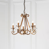 Oksana Antique Brass 5 Light Chandelier - Interiors 1900 UL1P5B