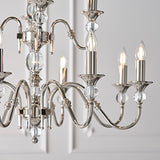 Polina 12 Light Nickel Finish Chandelier  - Interiors 1900 LX124P12N