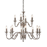 Polina 12 Light Nickel Finish Chandelier  - Interiors 1900 LX124P12N