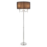 Stanford Nickel Floor Lamp With Black Shade - Interiors 1900 63624