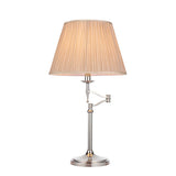 Stanford Nickel Swing arm Table LampWith Beige Shade - Interiors 1900 63651