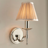 Stanford Nickel Single Wall Light With Beige Shade - Interiors 1900 63657