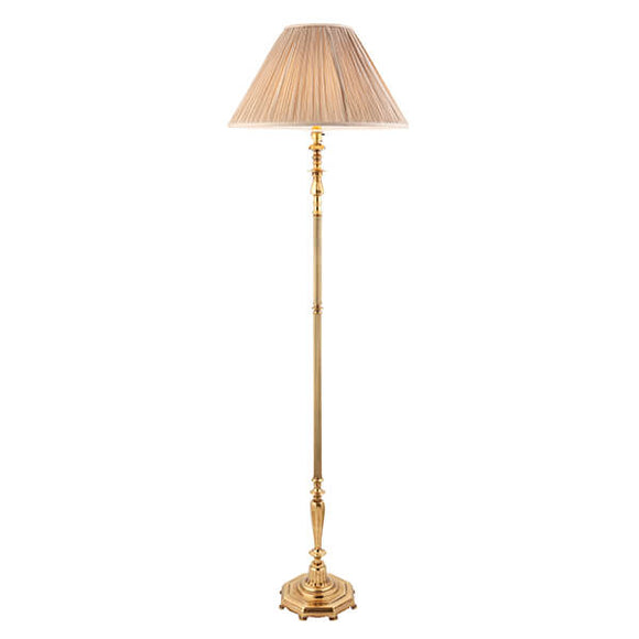 Asquith Solid Brass Floor Lamp With Beige Shade - Interiors 1900 63791