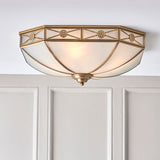 Bannerman Antique Brass Flush Ceiling Light - Interiors 1900 SN04FL50