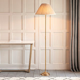 Fitzroy Solid Brass Floor Lamp With Beige Shade - Interiors 1900 63811