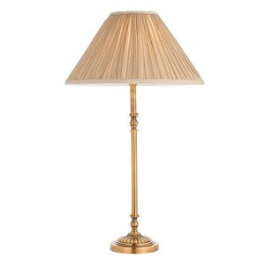 Fitzroy Solid Brass Table Lamp With Beige Shade - Interiors 1900 63817