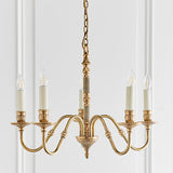 Fitzroy Solid Brass 5 Light Chandelier - Interiors 1900 ABY133P5