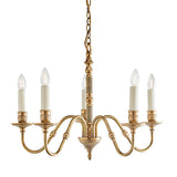 Fitzroy Solid Brass 5 Light Chandelier - Interiors 1900 ABY133P5