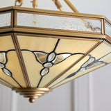 Gladstone Antique Brass Semi-Flush Ceiling Light - Interiors 1900 SN03P46