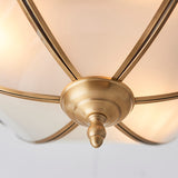 Russell Antique Brass Flush Ceiling Light - Interiors 1900 SN01FL43