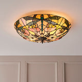 Ashton Large Flush Tiffany Ceiling Light  - Interiors 1900 63922