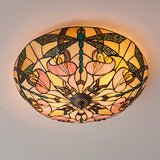 Ashton Large Flush Tiffany Ceiling Light  - Interiors 1900 63922