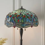 Dragonfly Blue Tiffany Floor Lamp - Interiors 1900 64069