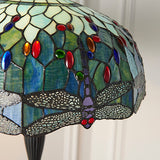 Dragonfly Blue Tiffany Floor Lamp - Interiors 1900 64069