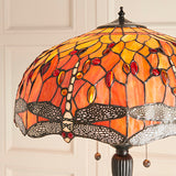 Dragonfly Flame Tiffany Floor Lamp  - Interiors 1900 64070
