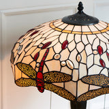 Dragonfly Beige Medium Tiffany Table Lamp  - Interiors 1900 64085