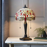 Dragonfly Beige Small Tiffany Table Lamp  - Interiors 1900 64086