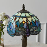 Dragonfly Blue Mini Tiffany Table Lamp  - Interiors 1900 64088