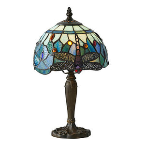 Dragonfly Blue Mini Tiffany Table Lamp  - Interiors 1900 64088