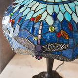 Dragonfly Blue Medium Tiffany Table Lamp - Interiors 1900 64089