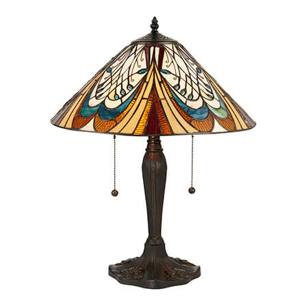 Hector Medium Tiffany Table Lamp - Interiors 1900 64163