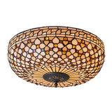 Mille Feux Large Flush Tiffany Ceiling Light - Interiors 1900 64276