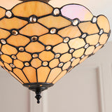 Pearl Medium Semi-Flush Tiffany Ceiling Light - Interiors 1900 64300