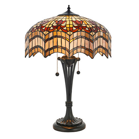 Vesta Medium Tiffany Table Lamp  - Interiors 1900 64377