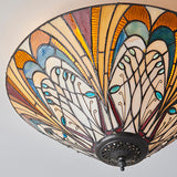 Hector Medium Flush Tiffany Ceiling Light - Interiors 1900 70241
