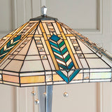 Lloyd Tiffany Floor Lamp with Aluminium Base - Interiors 1900 70663