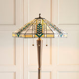 Lloyd Tiffany Floor Lamp with Brass Base - Interiors 1900 70667