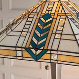 Lloyd Tiffany Floor Lamp with Brass Base - Interiors 1900 70667