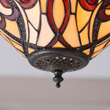 Ruban Medium Flush Tiffany Ceiling Light - Interiors 1900 70701