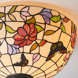 Butterfly Large Flush Tiffany Ceiling Light - Interiors 1900 70715