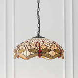 Dragonfly Beige Medium Tiffany Pendant  - Interiors 1900 70824