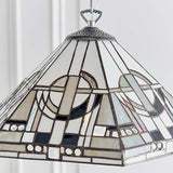 Metropolitan Medium Tiffany Pendant with Chrome Effect Fitting - Interiors 1900 70899