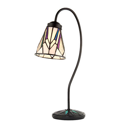 Astoria Swan Neck Tiffany Table Lamp - Interiors 1900 74364