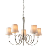Fabia 5 Light Chandelier With Marble Shades - Interiors 1900 74428
