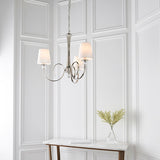 Fabia 3 Light Chandelier With Vintage White Shades - Interiors 1900 74431